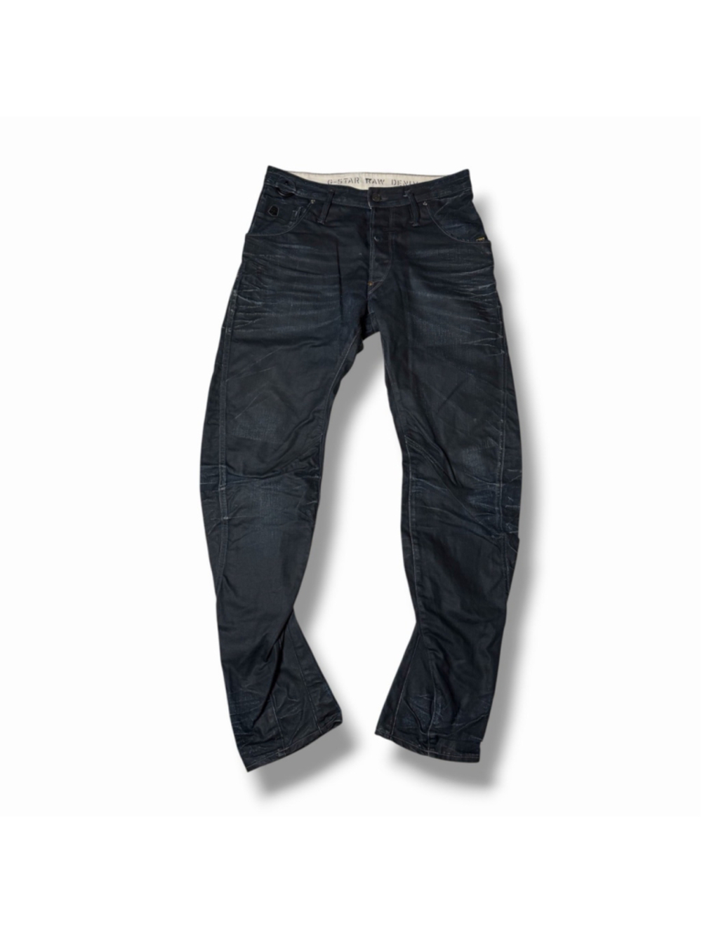 G-Star RAW Arc Zip 3D Loose Tapered Jeans MENS 30x32 Dark Aged Coated Twisted